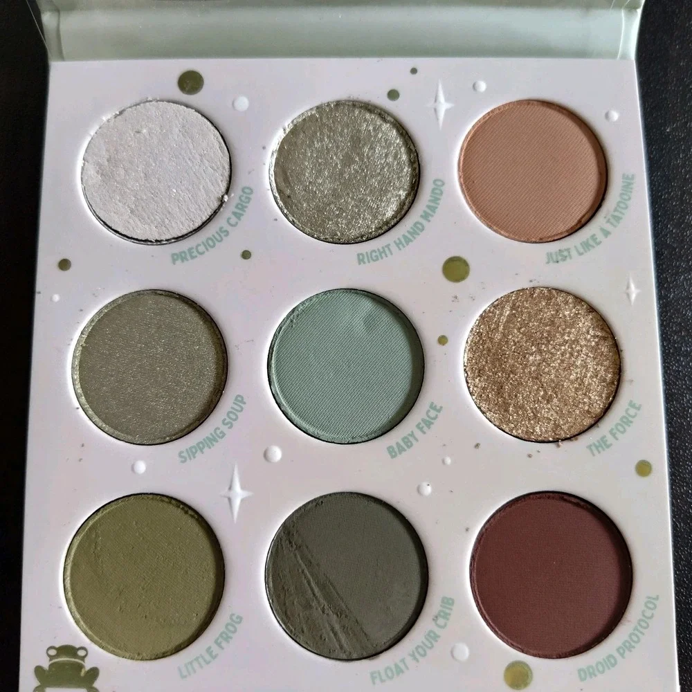 Star Wars eyeshadow palette The Mandalorian Child ColourPop pressed powder